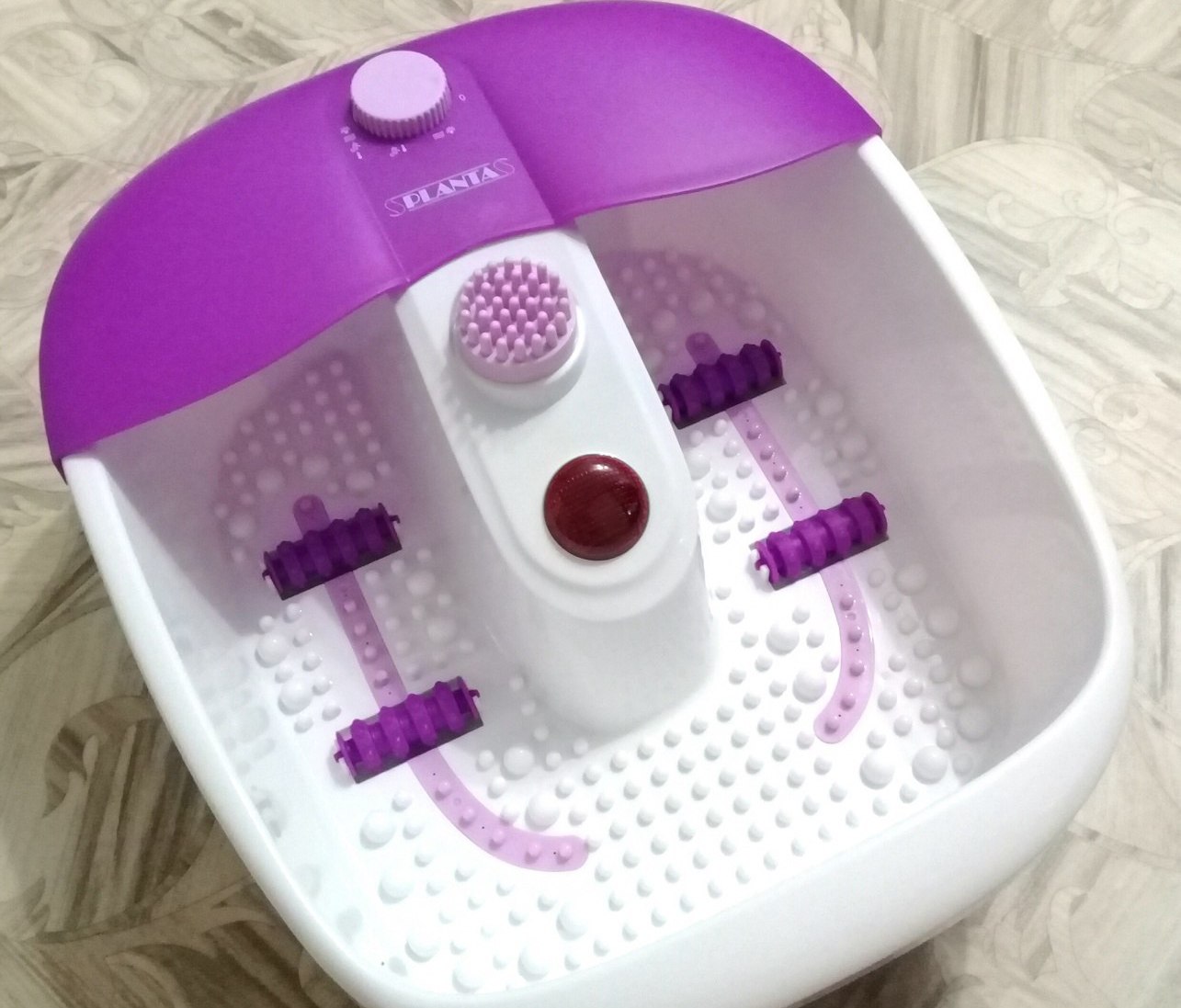 Violeta pēdu masāžas vanniņa ar rullīšiem